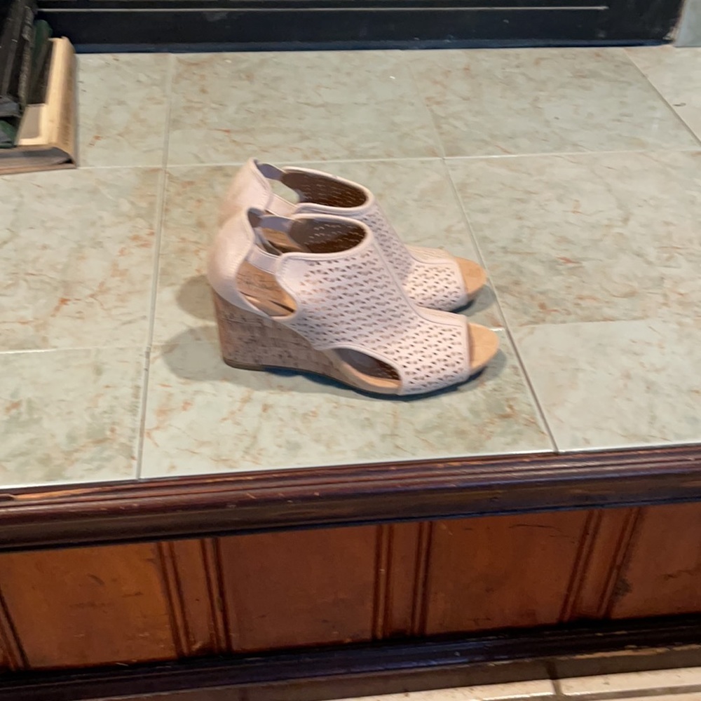 Beige Wedges wide width - Picture 2 of 3